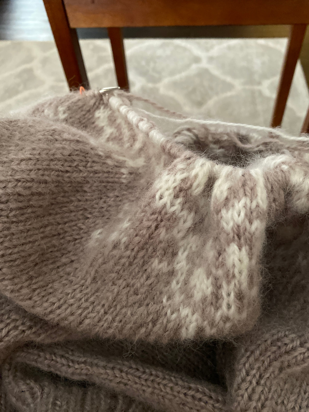 Hand-knit Nordic Pullover Sweater