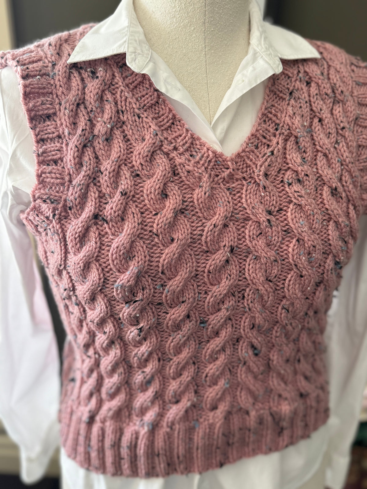 Cabled Wool Vest