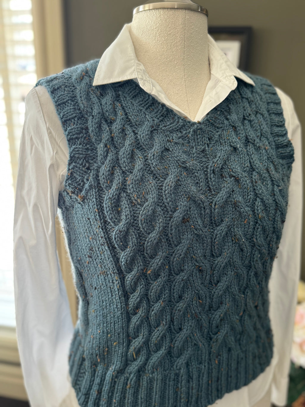 Cabled Wool Vest