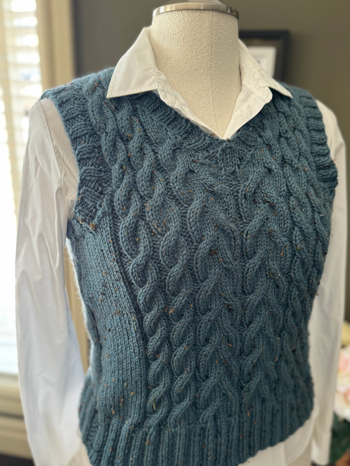 Cabled Wool Vest