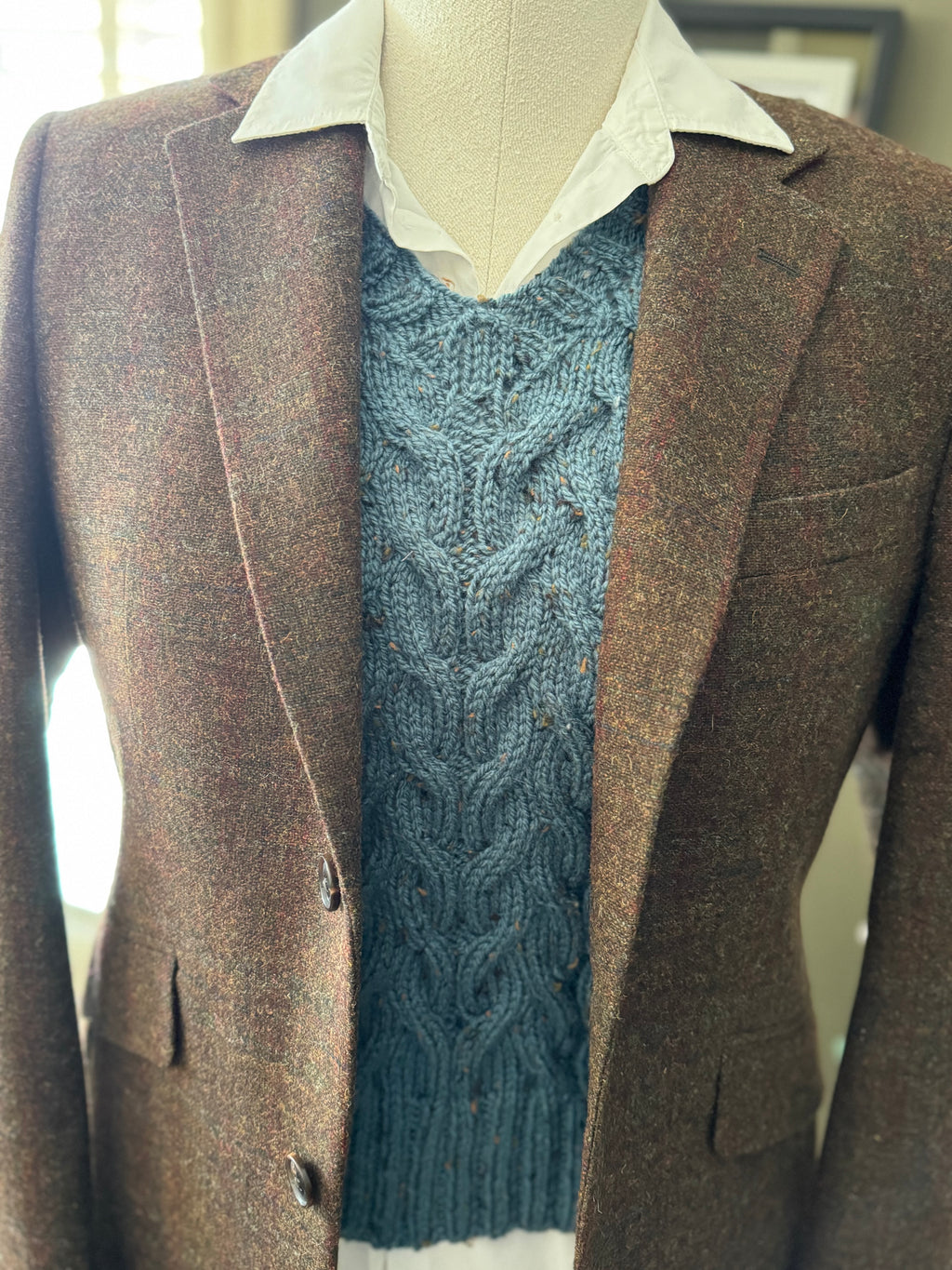 Cabled Wool Vest