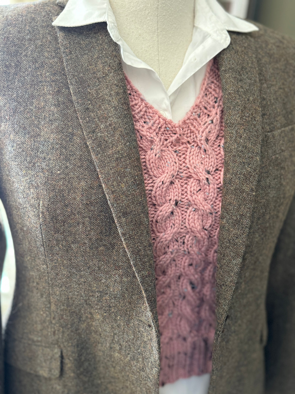 Cabled Wool Vest