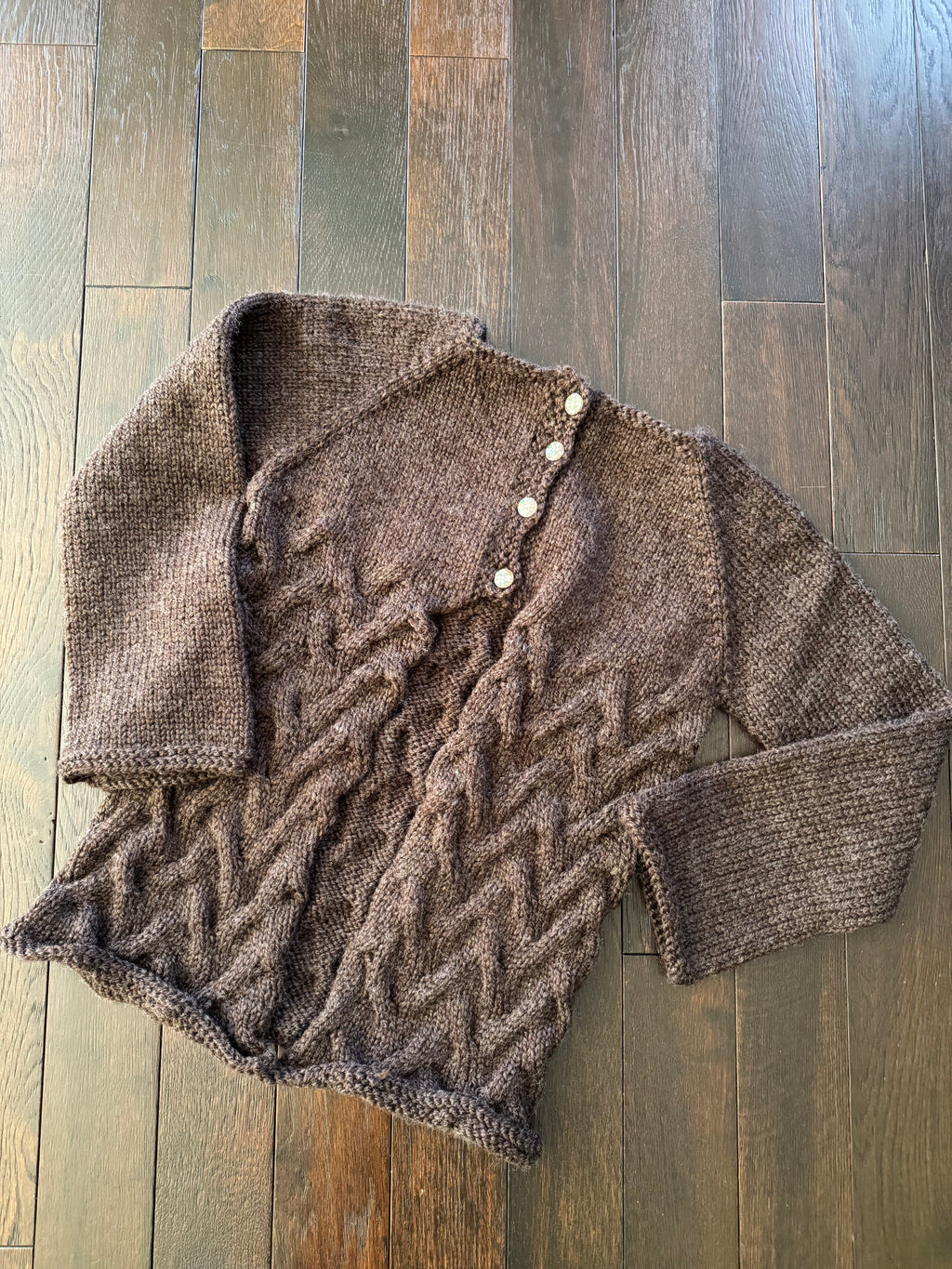 Hand knit Wool Blend Child’s Cardigan