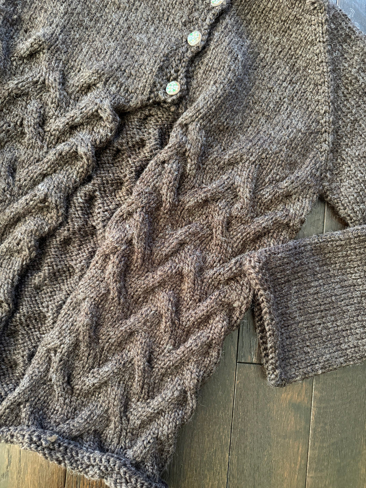 Hand knit Wool Blend Child’s Cardigan