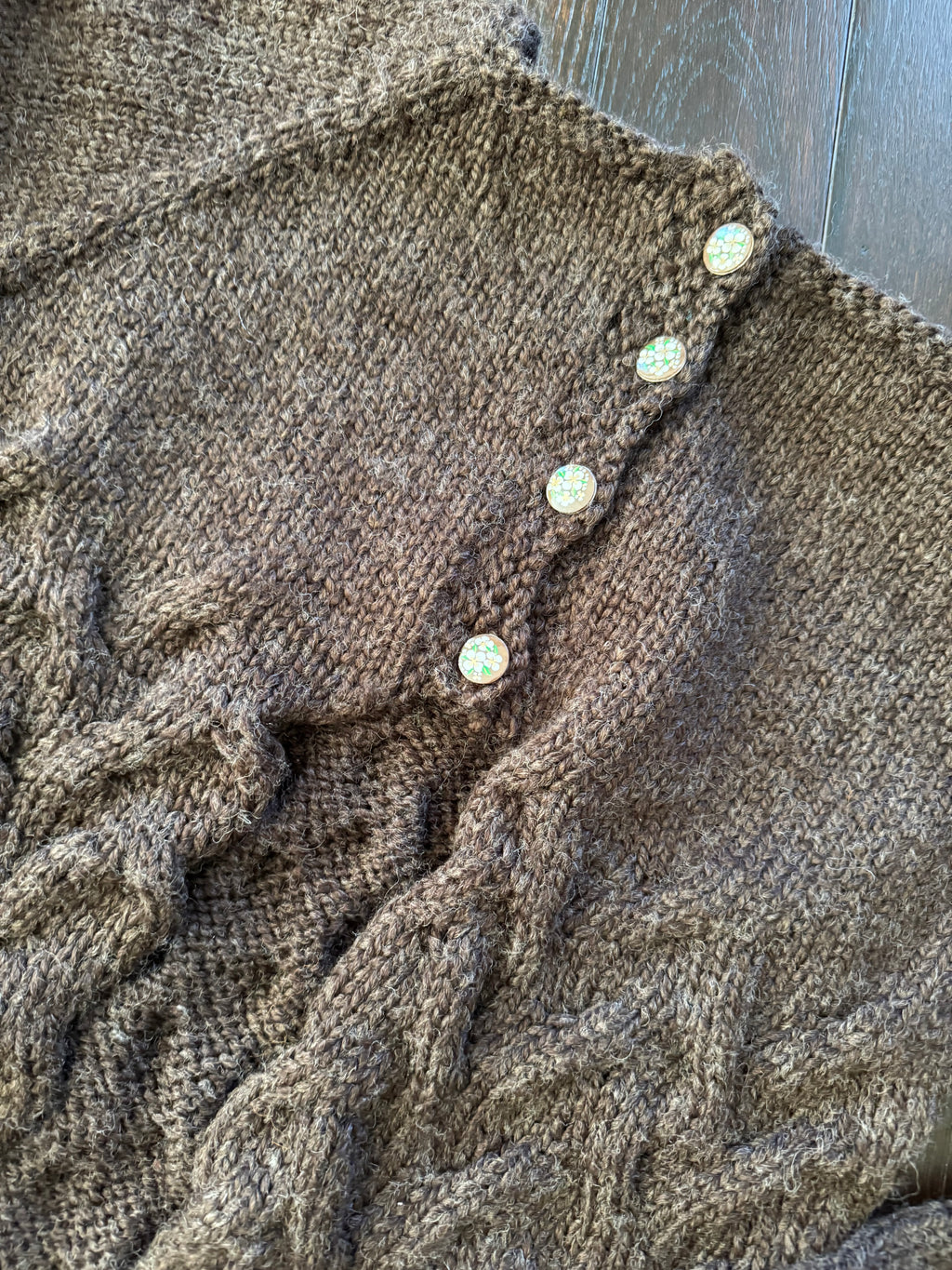 Hand knit Wool Blend Child’s Cardigan