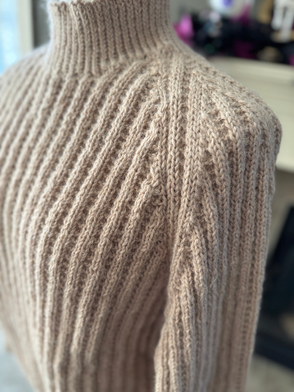 Alpaca Ribbed Pullover Sweater