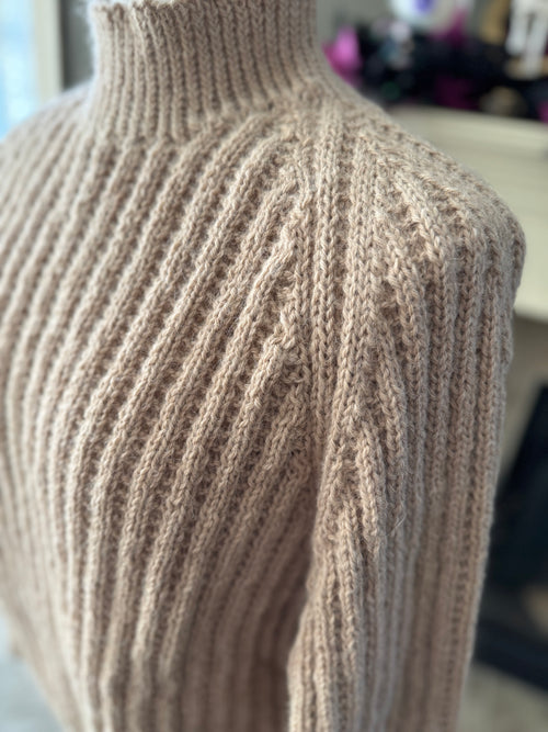 Alpaca Ribbed Pullover Sweater