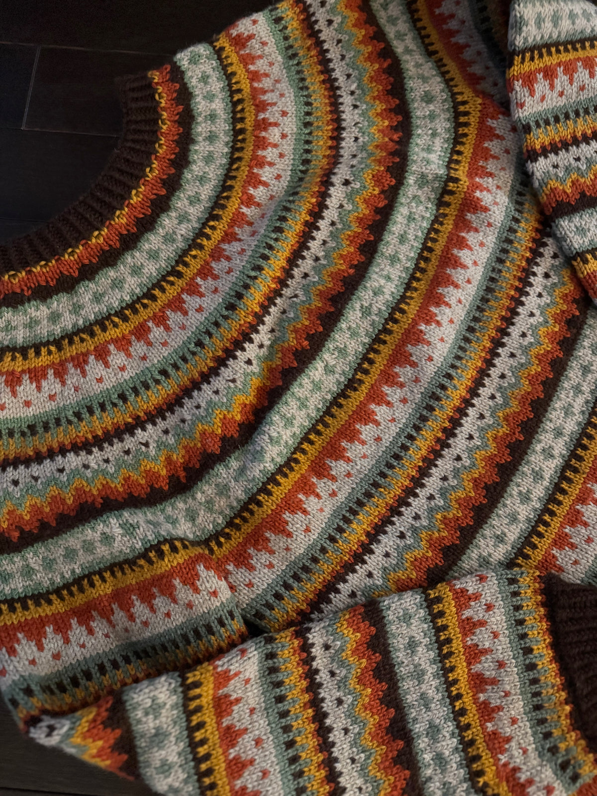 Nordic Wool Fair-isle Pullover Sweater