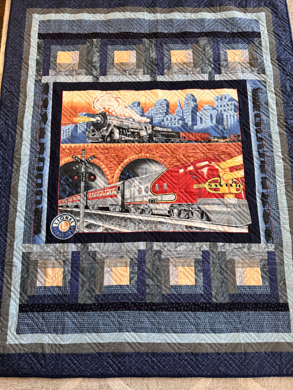 Handmade Train Quilts