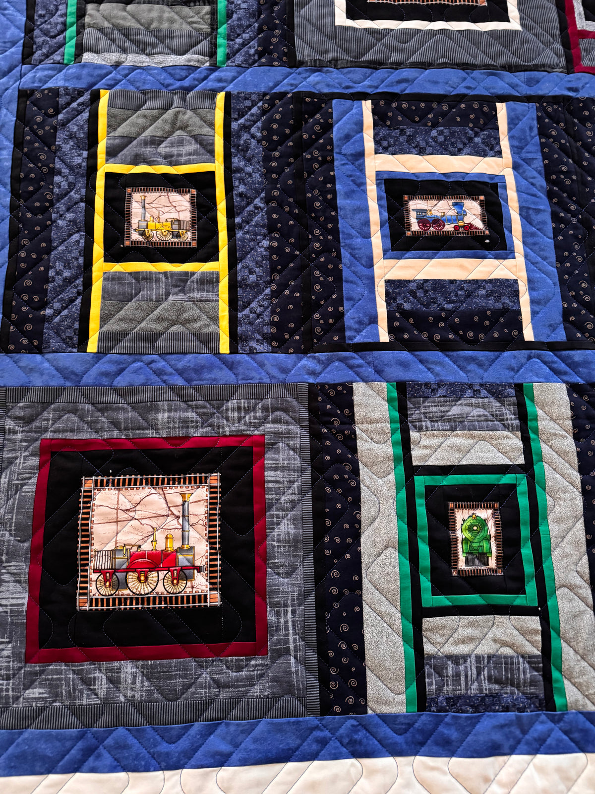 Handmade Train Quilts