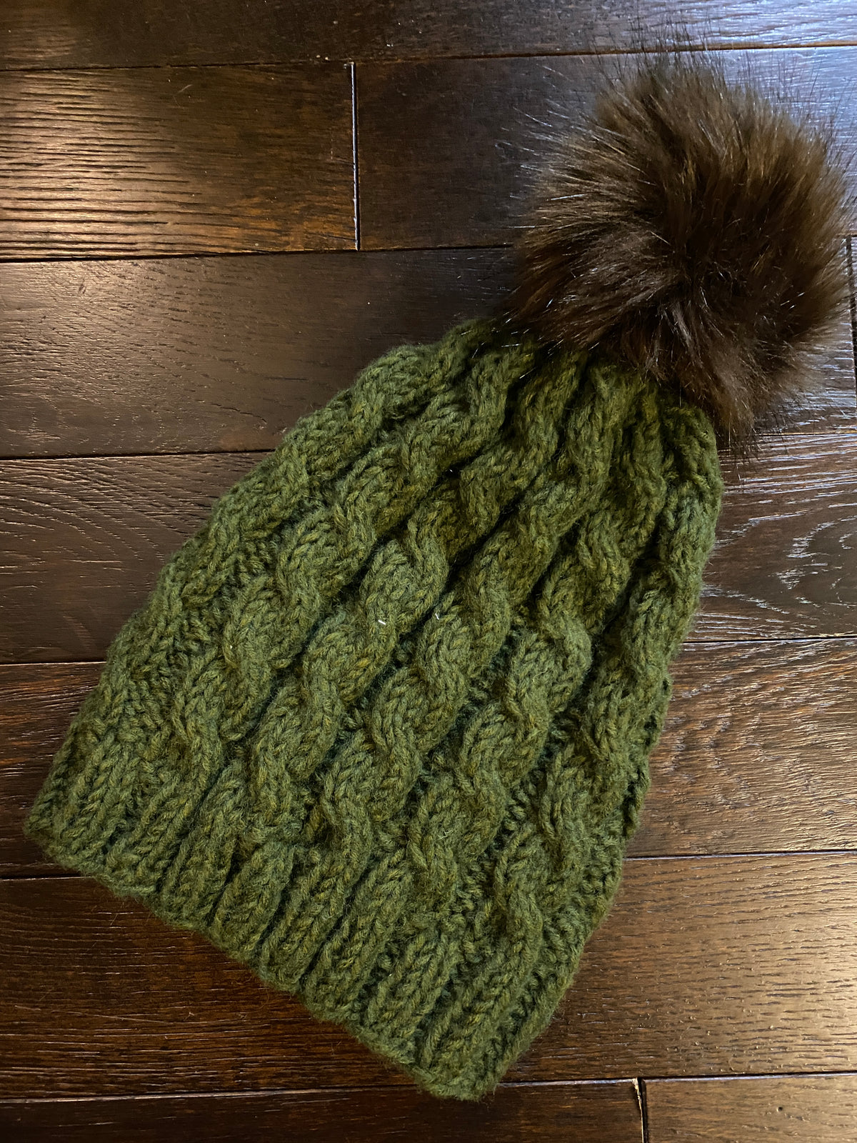 Pure Wool Hand-knit Cabled Hats