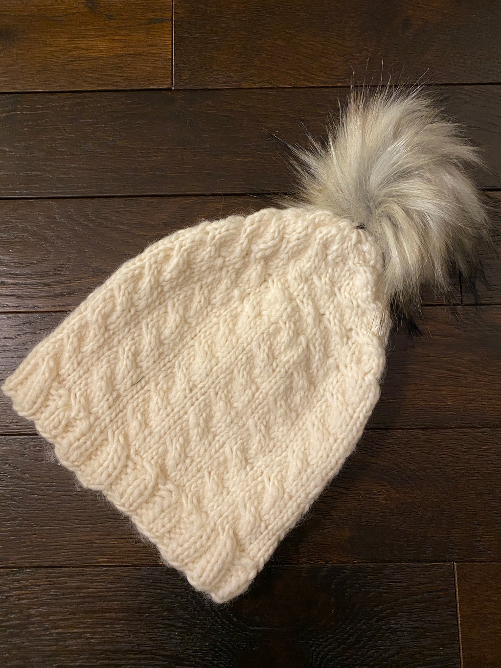 Pure Wool Hand-knit Cabled Hats