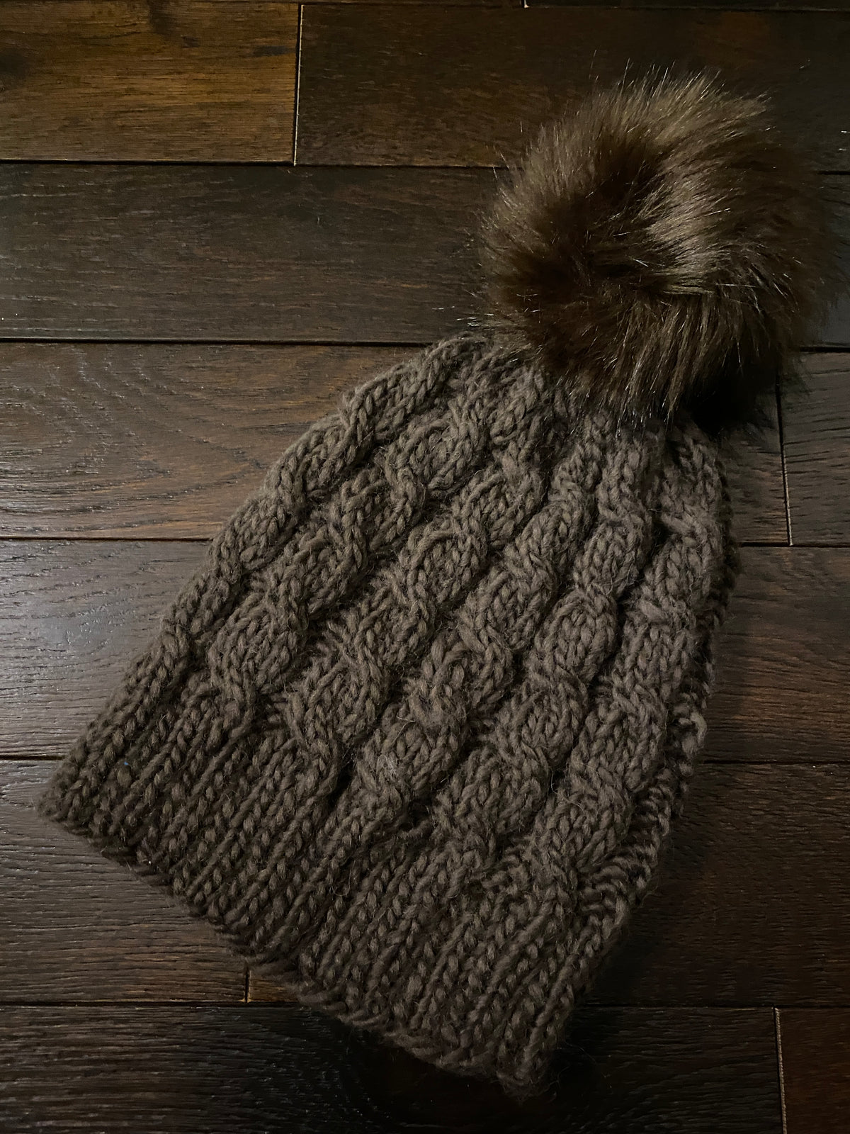 Pure Wool Hand-knit Cabled Hats