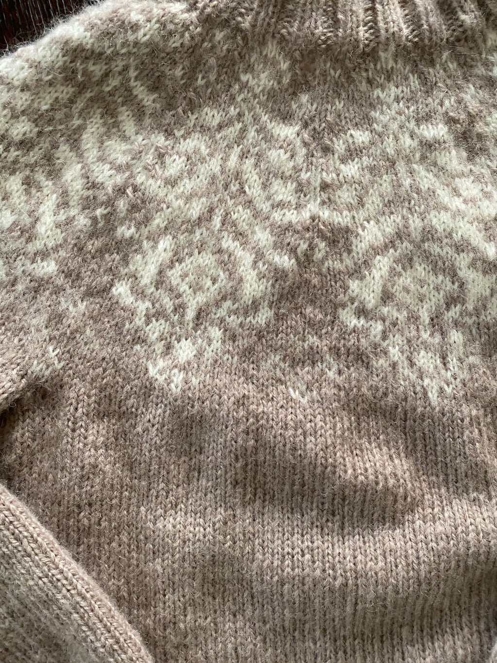 Hand-knit Nordic Pullover Sweater