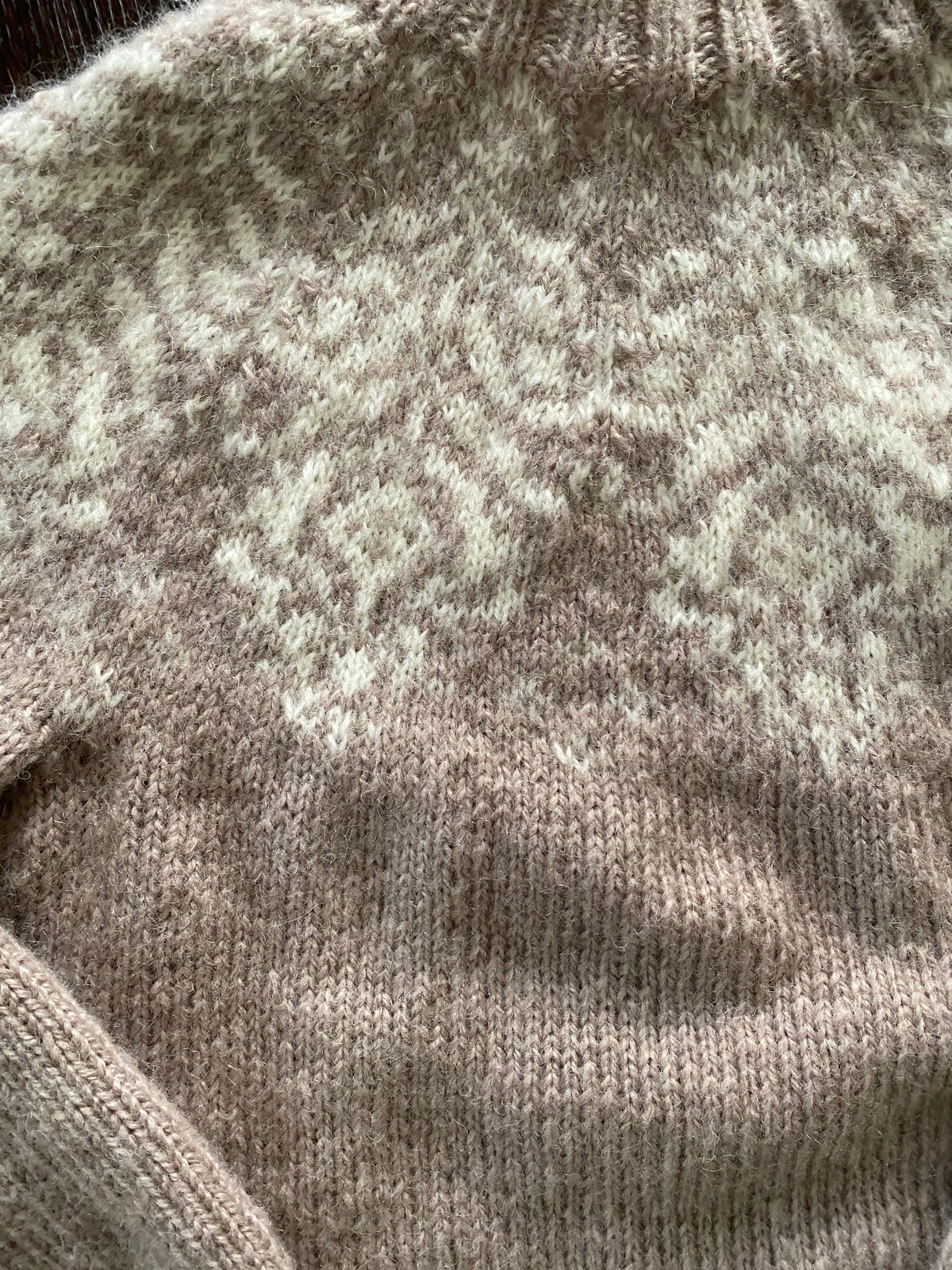 Hand-knit Nordic Pullover Sweater